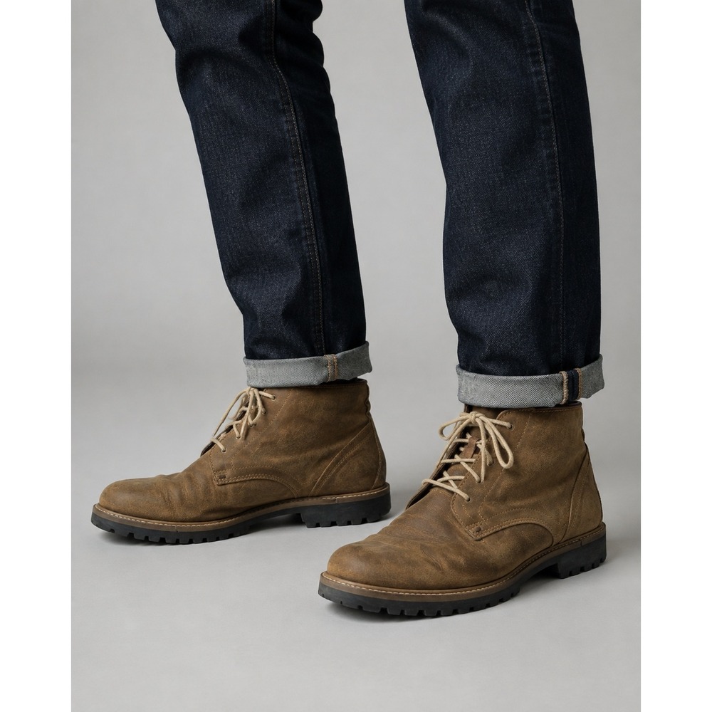Cole Haan Grand.OS Chukka Boots Mens 11 Brown Suede Lug Sole Workwear gorpcore